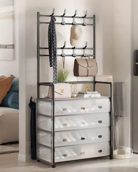 رف أحذية ومعاطف متعدد الوظائف